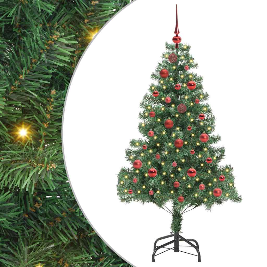 Albero di Natale con 150 LED con supporto Verde 150 cm PVC 3396367