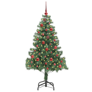 Albero di Natale con 150 LED con supporto Verde 150 cm PVC 3396367