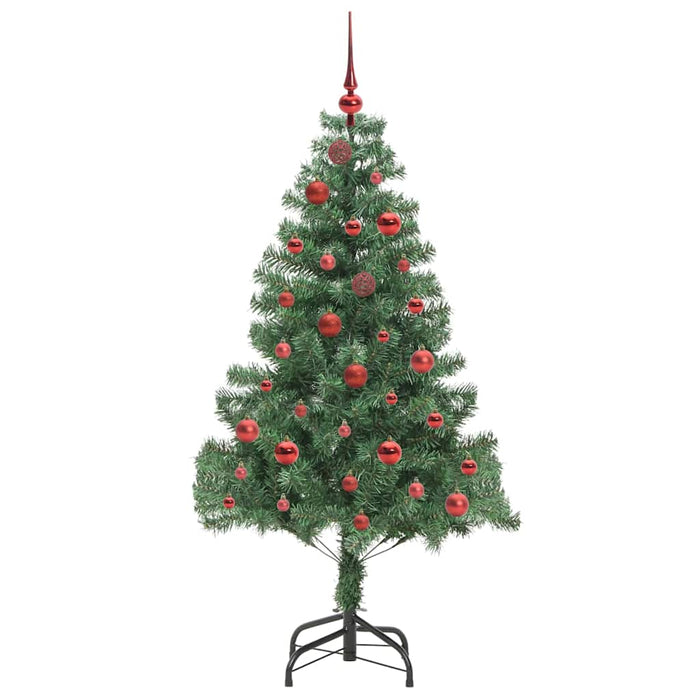 Albero di Natale con 150 LED con supporto Verde 150 cm PVC 3396367