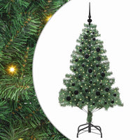 Albero di Natale con 150 LED con supporto-Luci decorative natalizie Verde 150 cm PVC 172168