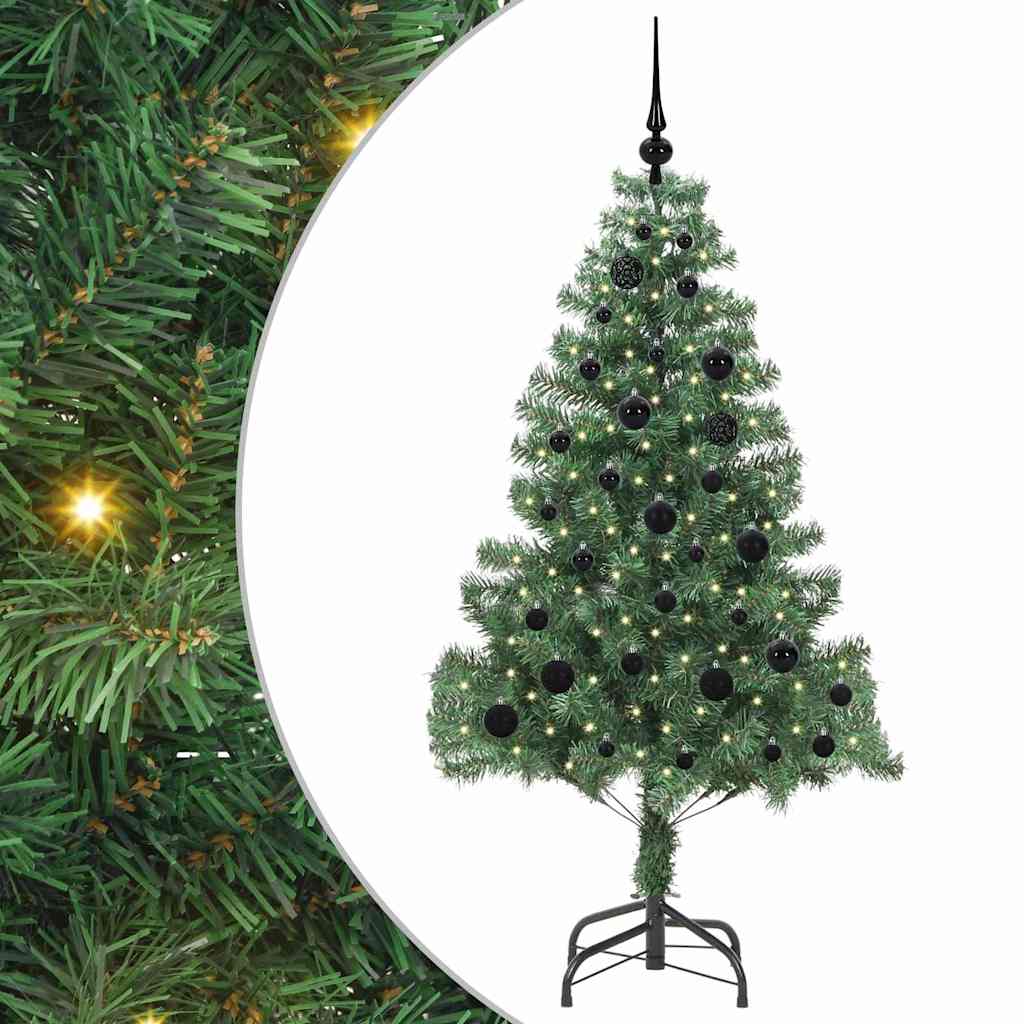 Albero di Natale con 150 LED con supporto Verde 150 cm PVC 3396368