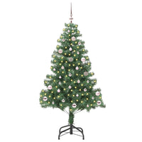 Albero di Natale con 150 LED con supporto Verde 150 cm PVC 3396369