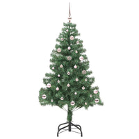 Albero di Natale con 150 LED con supporto Verde 150 cm PVC 3396369
