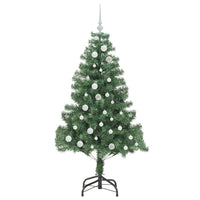 Albero di Natale con 150 LED con supporto Verde 150 cm PVC 3396370