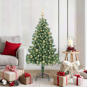 Albero di Natale con 150 LED con supporto Verde 150 cm PVC 3396371
