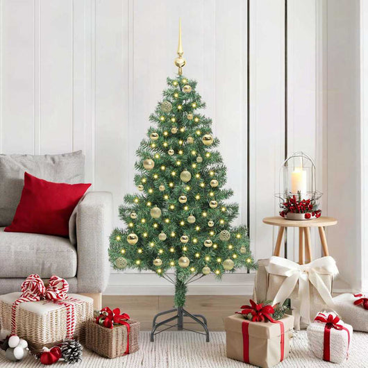 Albero di Natale con 150 LED con supporto Verde 150 cm PVC 3396371