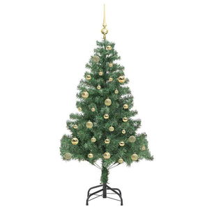 Albero di Natale con 150 LED con supporto Verde 150 cm PVC 3396371