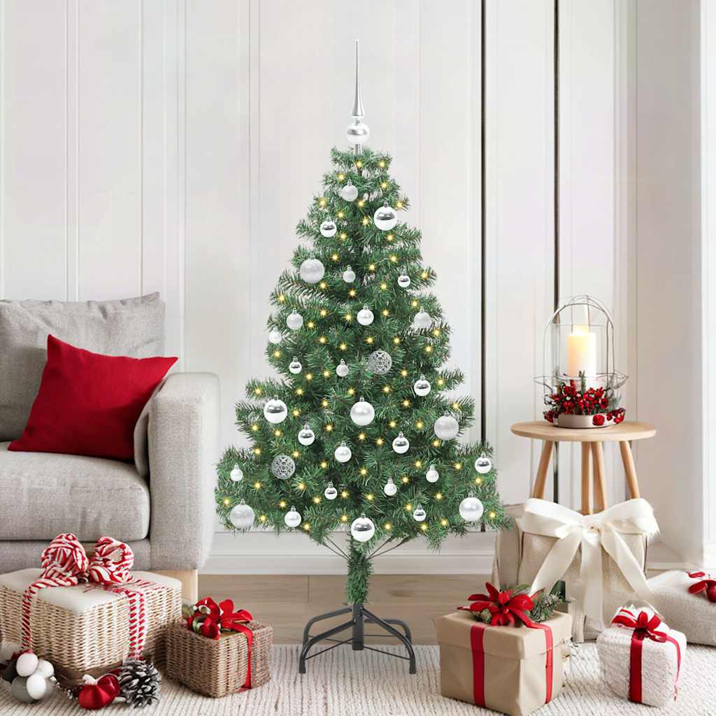 Albero di Natale con 150 LED con supporto Verde 150 cm PVC 3396372