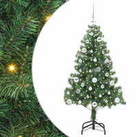 Albero di Natale con 150 LED con supporto-Luci decorative natalizie Verde 150 cm PVC 702812