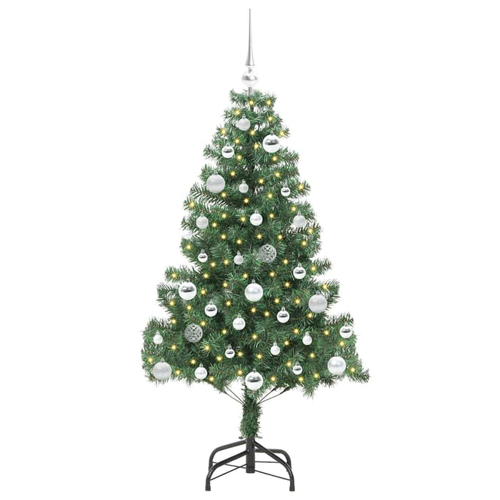 Albero di Natale con 150 LED con supporto Verde 150 cm PVC 3396372