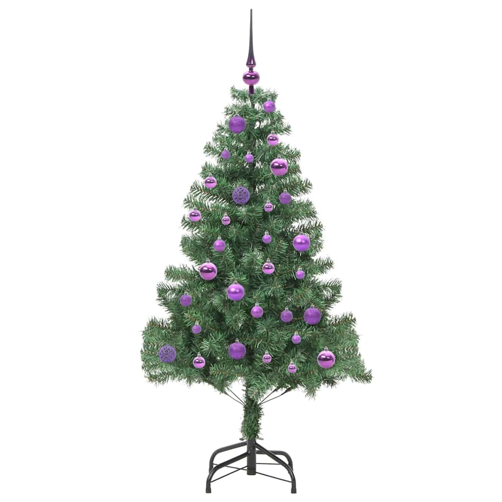 Albero di Natale con 150 LED con supporto Verde 150 cm PVC 3396373