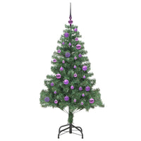 Albero di Natale con 150 LED con supporto Verde 150 cm PVC 3396373