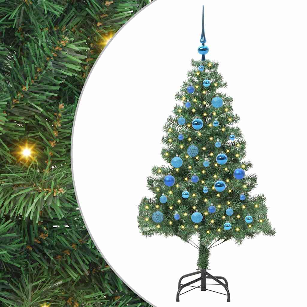 Albero di Natale con 150 LED con supporto Verde 150 cm PVC 3396374