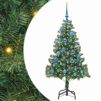 Albero di Natale con 150 LED con supporto Verde 150 cm PVC 3396374