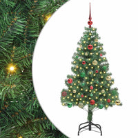 Albero di Natale con 150 LED con supporto-Luci decorative natalizie Verde 150 cm PVC 190418
