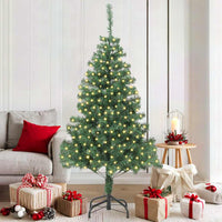 Albero di Natale con 300 LED con supporto Verde 180 cm PVC 3396376
