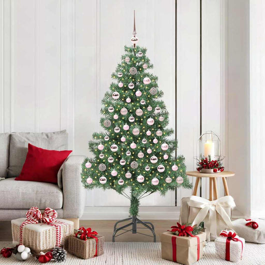 Albero di Natale con 300 LED con supporto Verde 180 cm PVC 3396382
