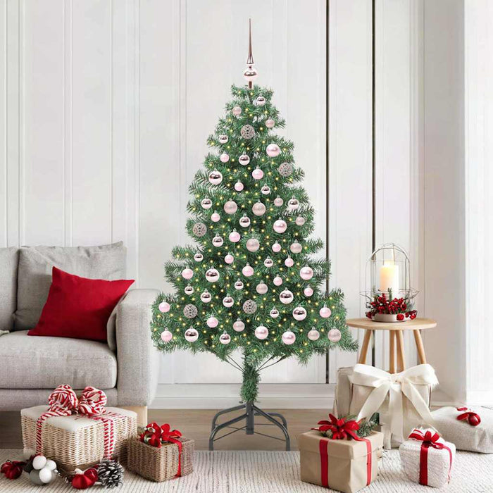 Albero di Natale con 300 LED con supporto Verde 180 cm PVC 3396382