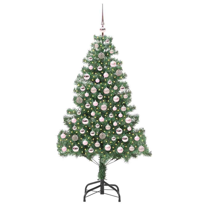 Albero di Natale con 300 LED con supporto Verde 180 cm PVC 3396382
