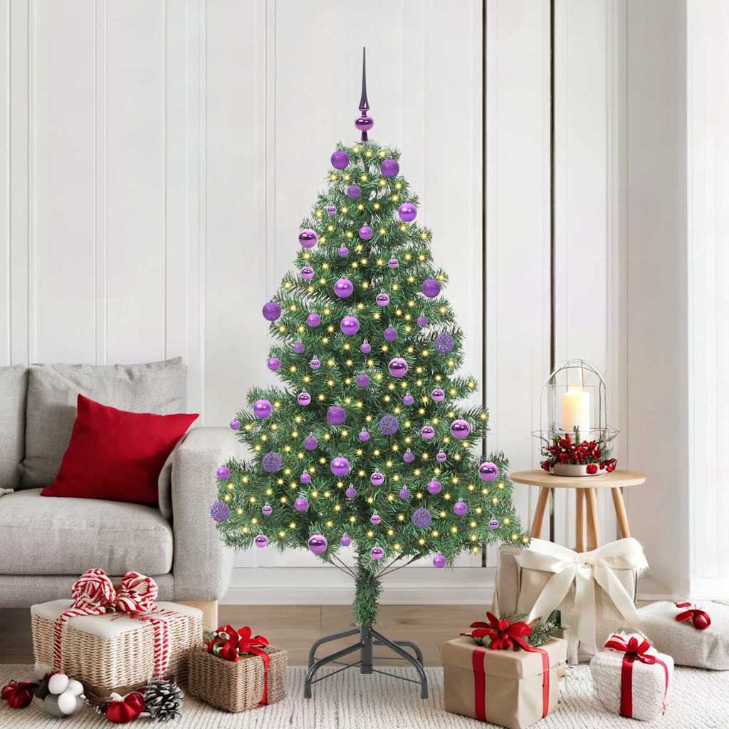 Albero di Natale con 300 LED con supporto Verde 180 cm PVC 3396386