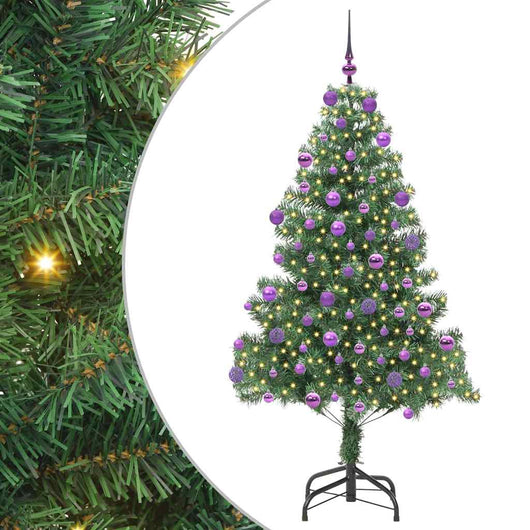 Albero di Natale con 300 LED con supporto-Luci decorative natalizie Verde 180 cm PVC 743839