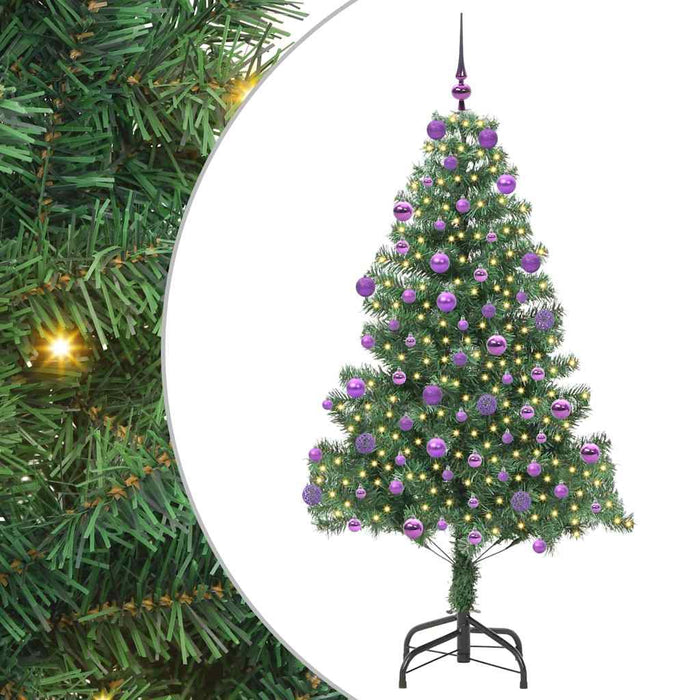 Albero di Natale con 300 LED con supporto Verde 180 cm PVC 3396386
