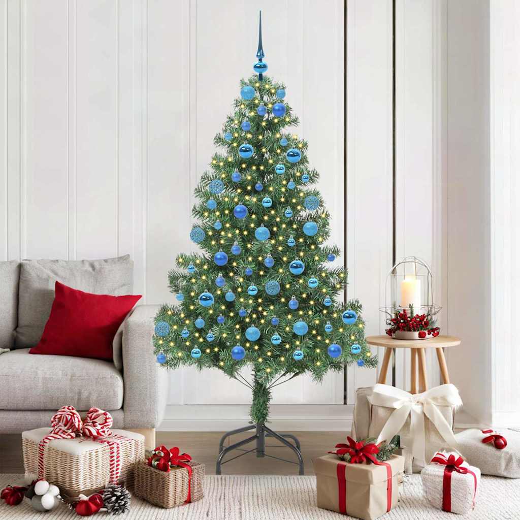 Albero di Natale con 300 LED con supporto Verde 180 cm PVC 3396387