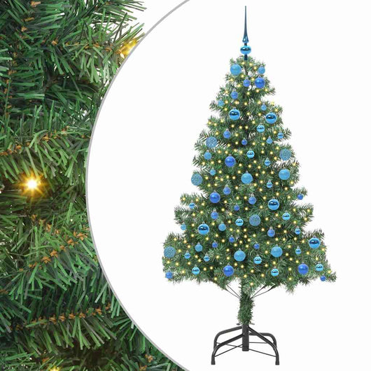 Albero di Natale con 300 LED con supporto-Luci decorative natalizie Verde 180 cm PVC 259039