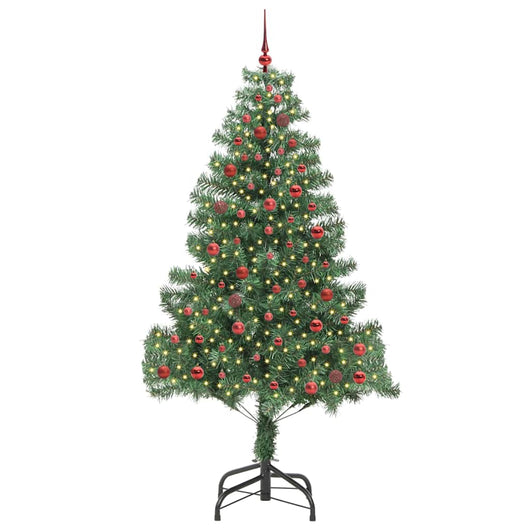 Albero di Natale con 300 LED con supporto-Luci decorative natalizie Verde 210 cm PVC 645093