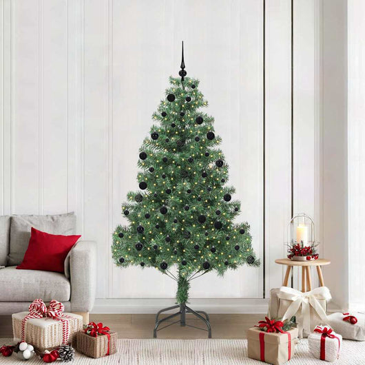 Albero di Natale con 300 LED con supporto Verde 210 cm PVC 3396390