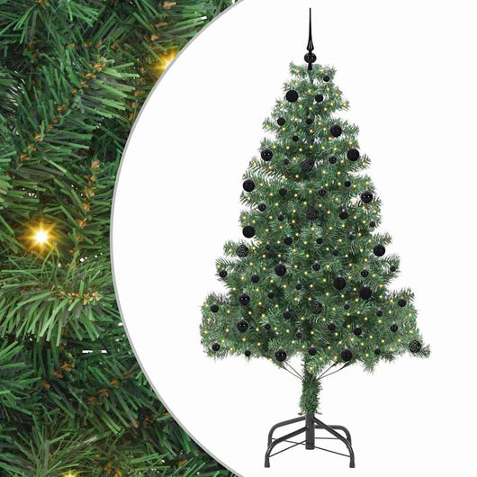 Albero di Natale con 300 LED con supporto Verde 210 cm PVC 3396390