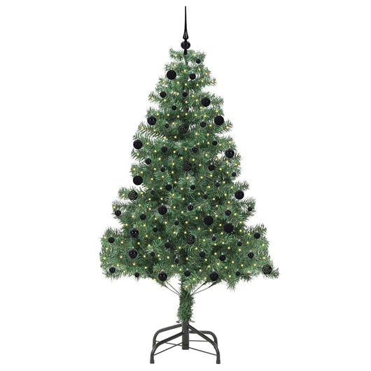 Albero di Natale con 300 LED con supporto-Luci decorative natalizie Verde 210 cm PVC 376104