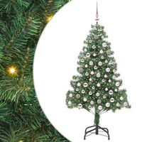 Albero di Natale con 300 LED con supporto Verde 210 cm PVC 3396391