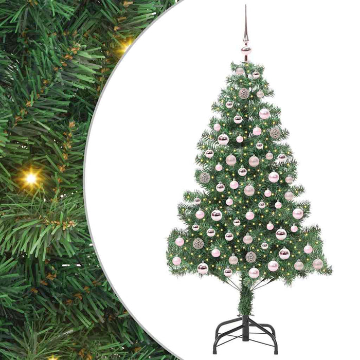 Albero di Natale con 300 LED con supporto Verde 210 cm PVC 3396391