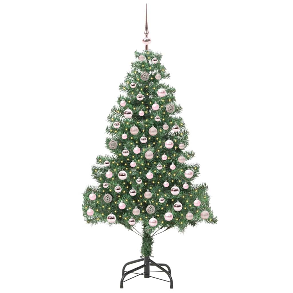 Albero di Natale con 300 LED con supporto Verde 210 cm PVC 3396391