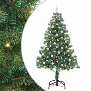 Albero di Natale con 300 LED con supporto-Luci decorative natalizie Verde 210 cm PVC 776100