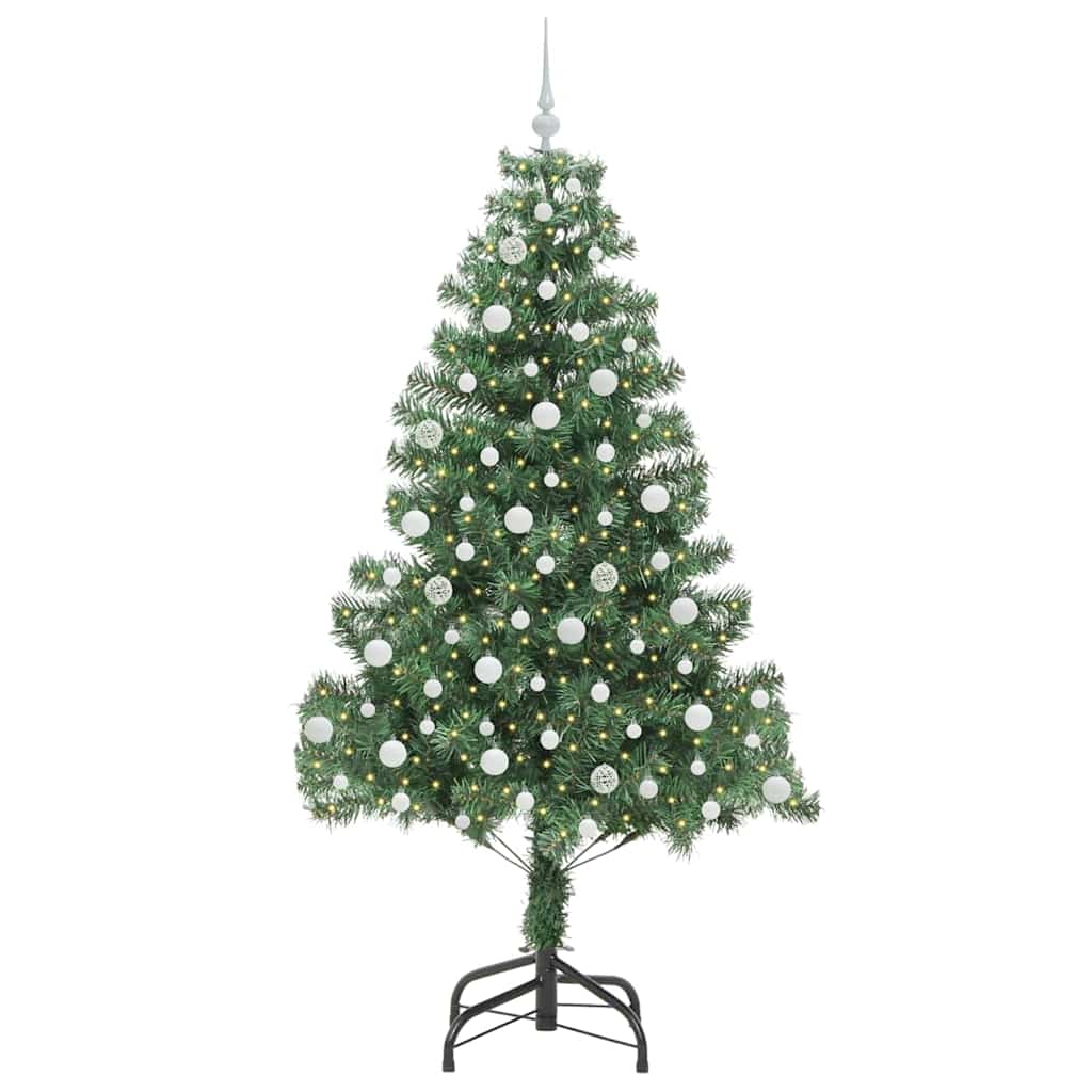 Albero di Natale con 300 LED con supporto-Luci decorative natalizie Verde 210 cm PVC 776100