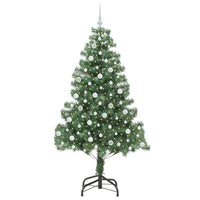 Albero di Natale con 300 LED con supporto-Luci decorative natalizie Verde 210 cm PVC 776100