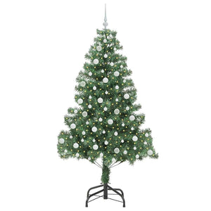 Albero di Natale con 300 LED con supporto-Luci decorative natalizie Verde 210 cm PVC 776100