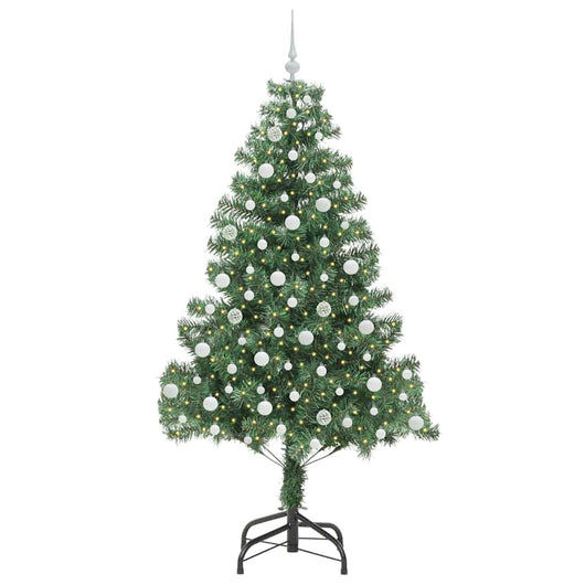 Albero di Natale con 300 LED con supporto-Luci decorative natalizie Verde 210 cm PVC 776100