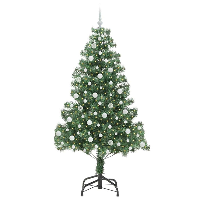 Albero di Natale con 300 LED con supporto-Luci decorative natalizie Verde 210 cm PVC 776100