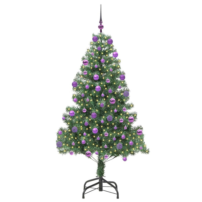 Albero di Natale con 300 LED con supporto Verde 210 cm PVC 3396395