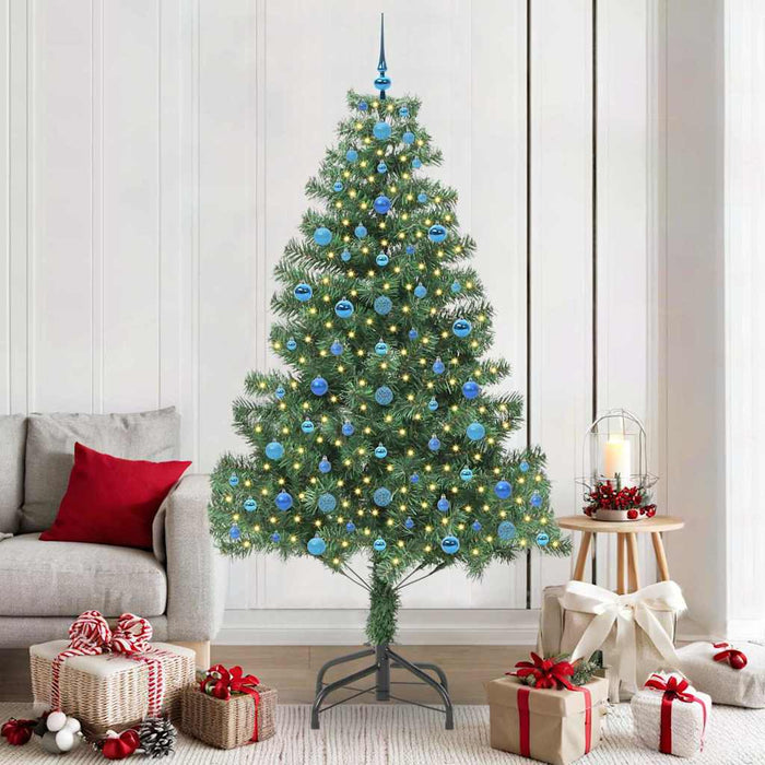 Albero di Natale con 300 LED con supporto Verde 210 cm PVC 3396396