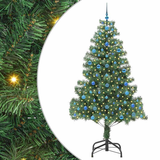 Albero di Natale con 300 LED con supporto-Luci decorative natalizie Verde 210 cm PVC 645047