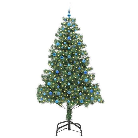 Albero di Natale con 300 LED con supporto-Luci decorative natalizie Verde 210 cm PVC 645047