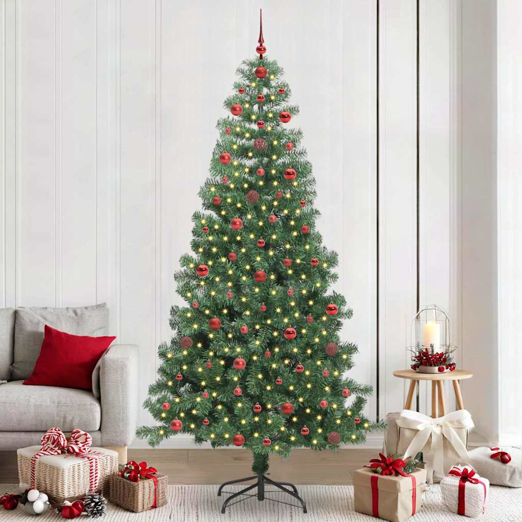 Albero di Natale con 300 LED con supporto Verde 240 cm PVC 3396398