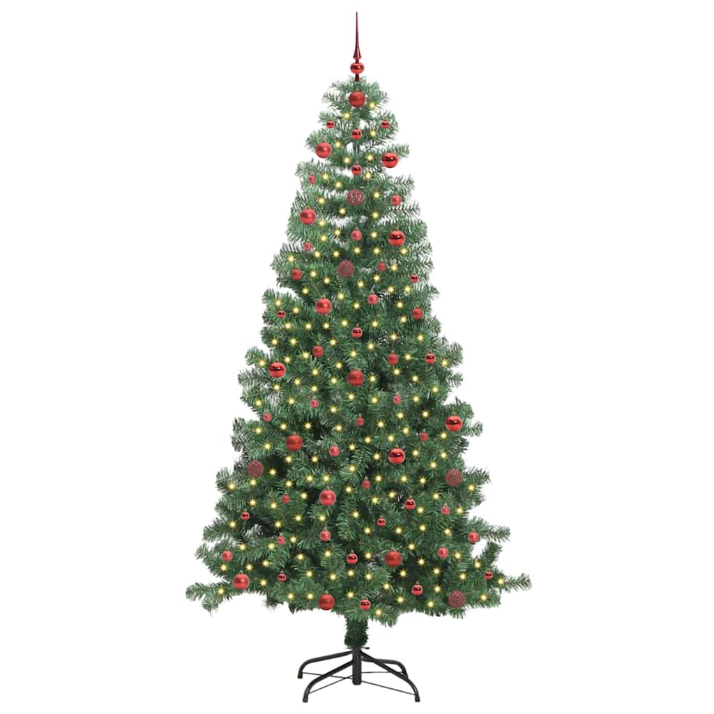Albero di Natale con 300 LED con supporto Verde 240 cm PVC 3396398
