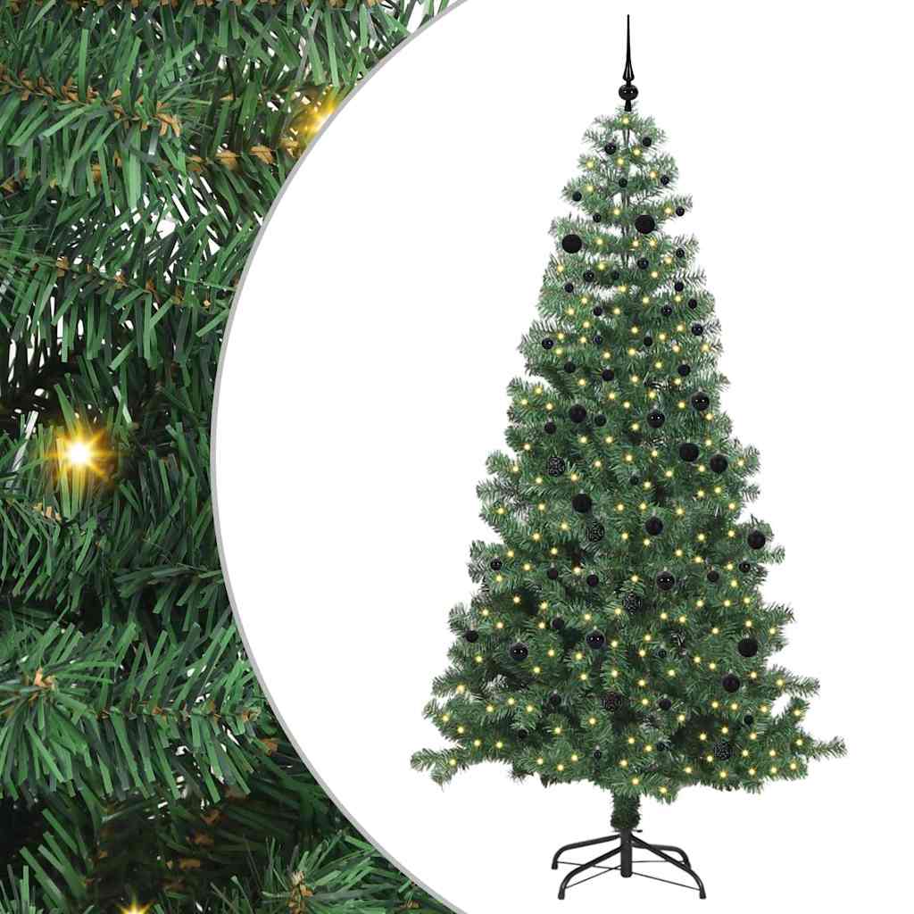 Albero di Natale con 300 LED con supporto Verde 240 cm PVC 3396399