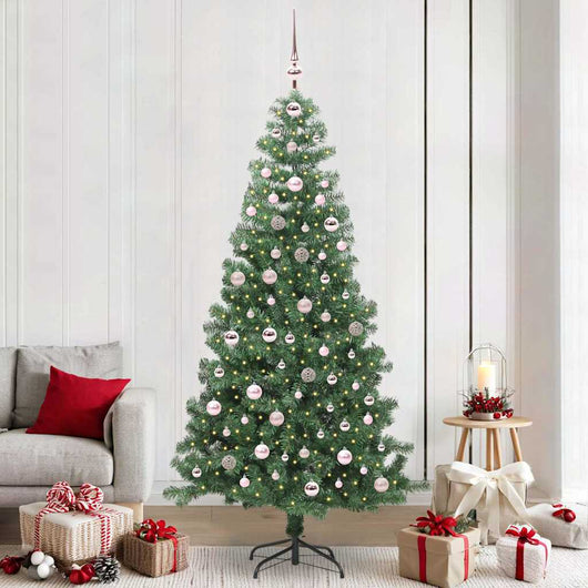 Albero di Natale con 300 LED con supporto Verde 240 cm PVC 3396400