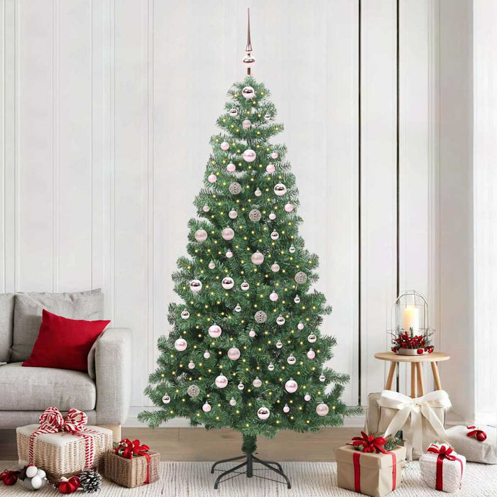 Albero di Natale con 300 LED con supporto Verde 240 cm PVC 3396400
